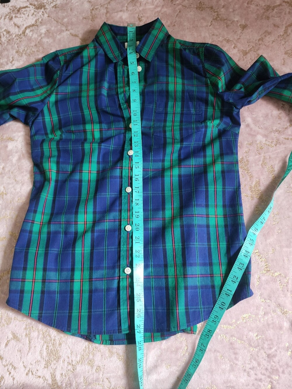 J CREW | Women's Green & Blue Plaid Button-Down Shirt - Picture 13 of 13